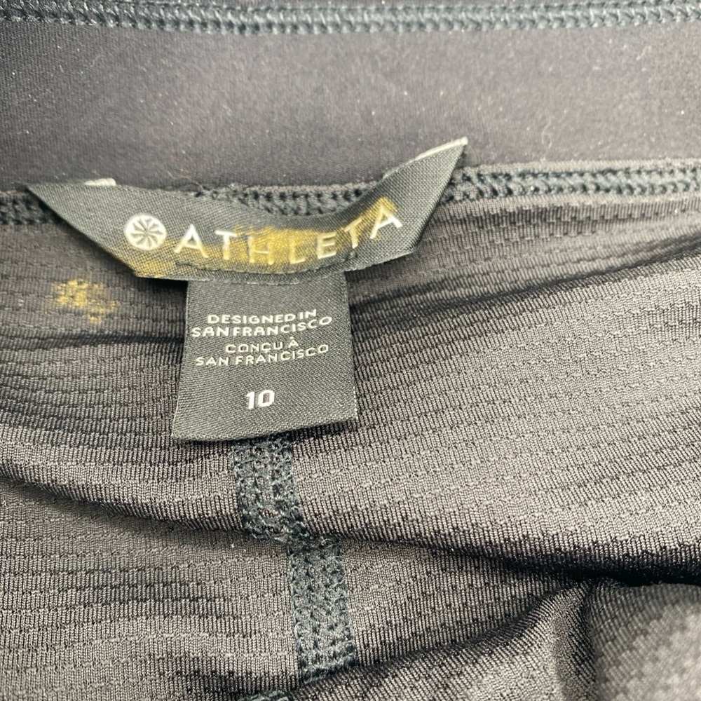 Athleta Womens  Black Fairway Golf Skort Athletic Preppy Stretch Zipper SZ 10 - Picture 4 of 6